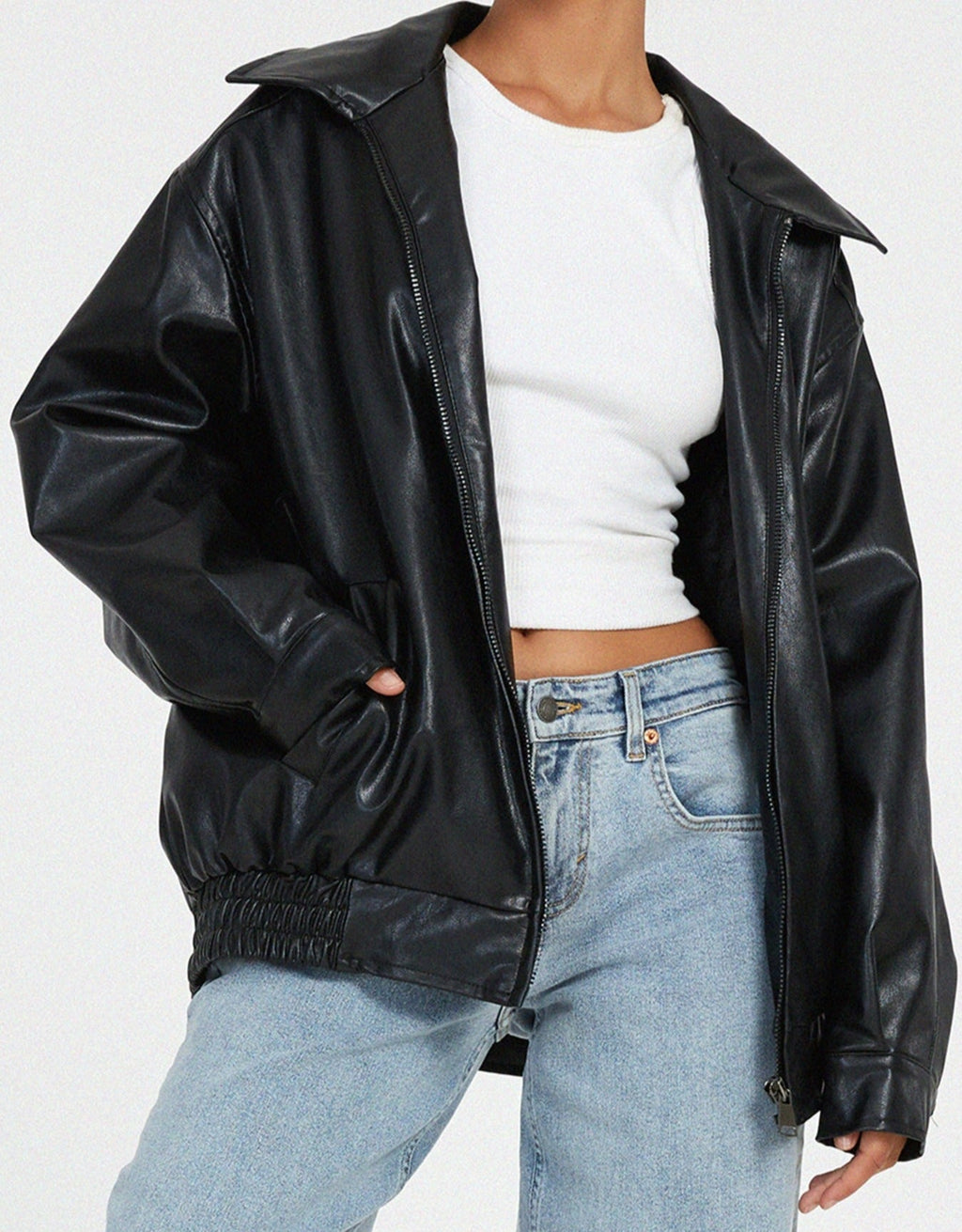 Cosima - Oversized Bomber Jacket Minimalist Style