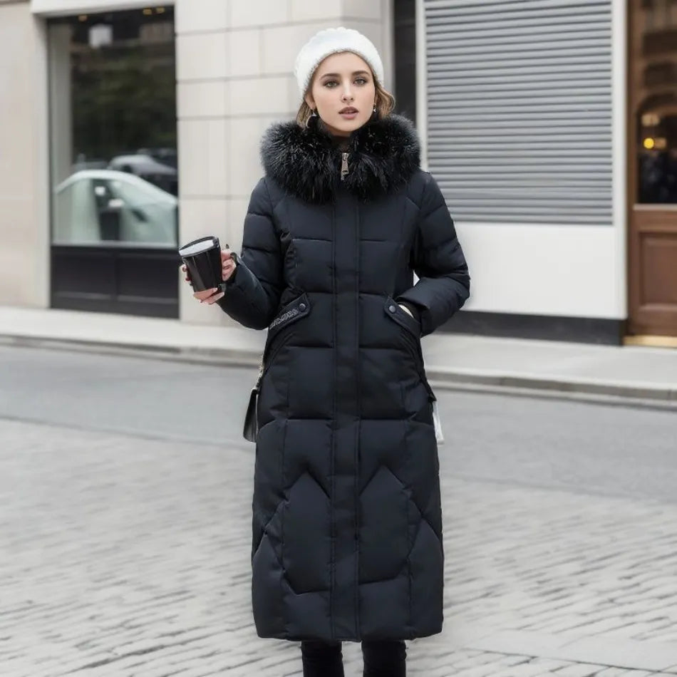 Briony - Quilted Coat Long Sleeve Button Front