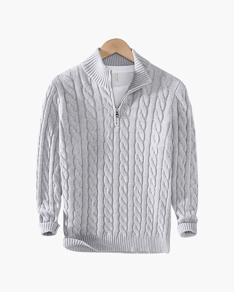Oskar - Half Zip Sweater Long Sleeve Ribbed