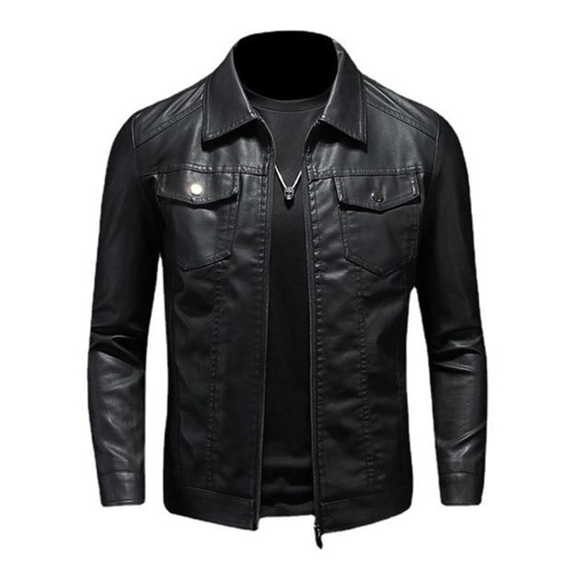 Malcolm - Lapel Biker Jacket Structured Fit