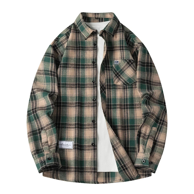 Ivan - Classic Plaid Flannel Shirt Long Sleeve