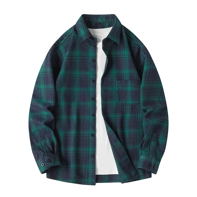 Ivan - Classic Plaid Flannel Shirt Long Sleeve