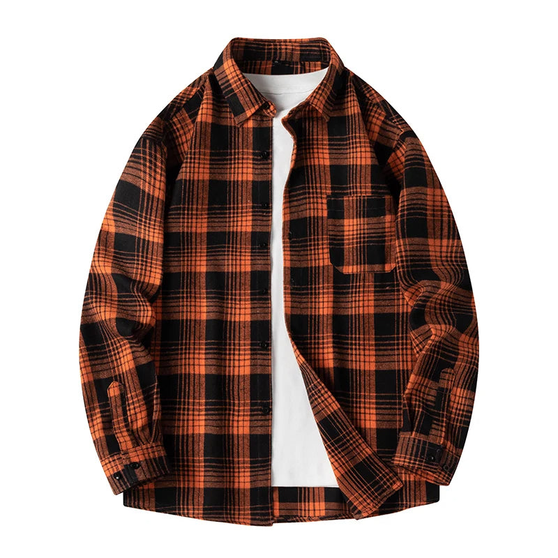Ivan - Classic Plaid Flannel Shirt Long Sleeve