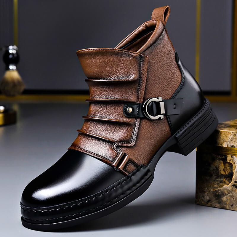 Andrew - Classic Mid-Calf Boots with Stitching