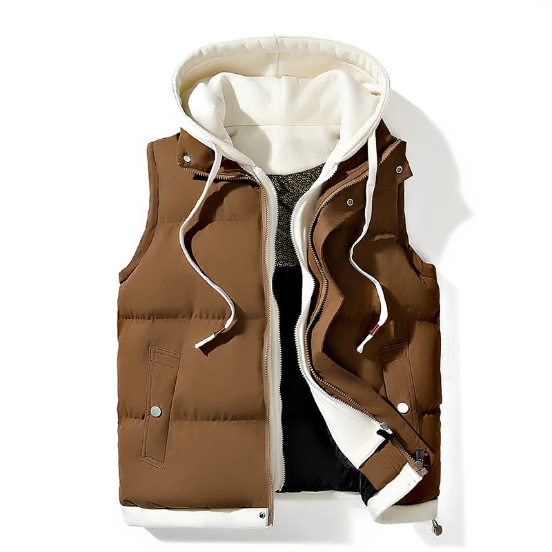 Noel - Soft Shell Hooded Puffer Gilet Sleeveless