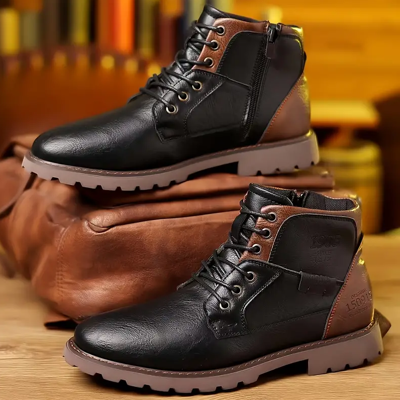 Julian - Minimal Mid-Height Boots with Zipper