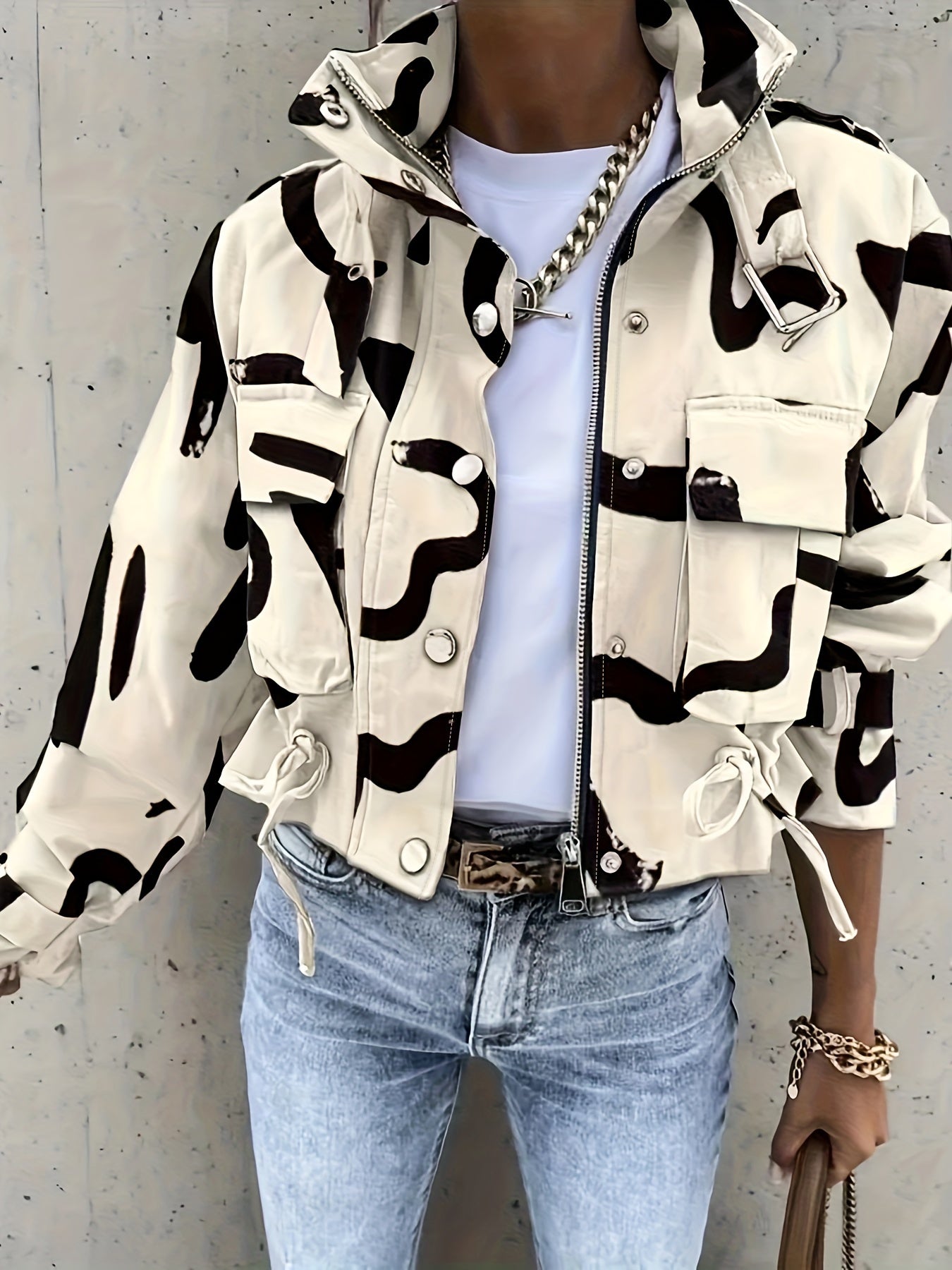 Oriana - Stand-Up Collar Short Jacket