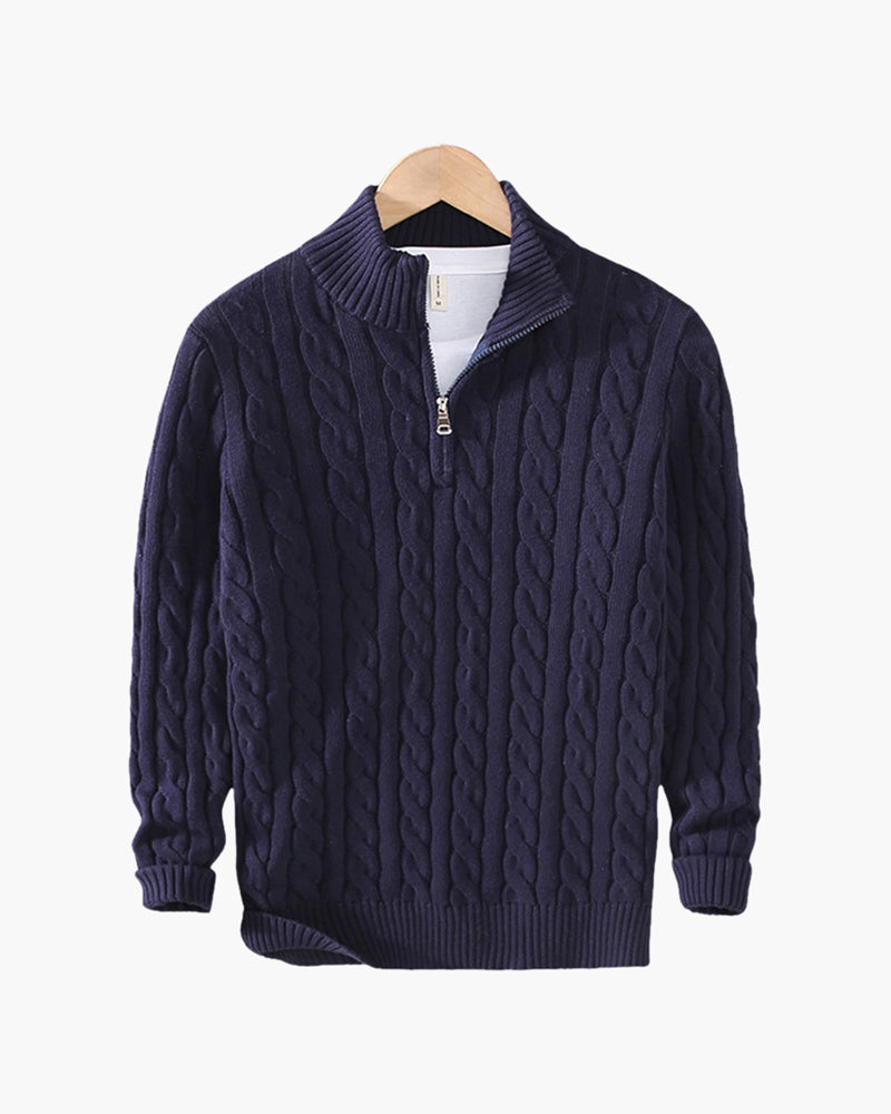 Oskar - Half Zip Sweater Long Sleeve Ribbed