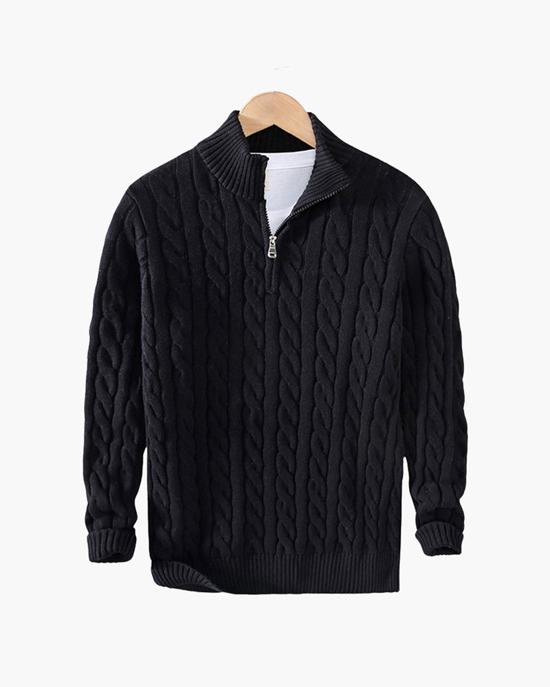 Oskar - Half Zip Sweater Long Sleeve Ribbed