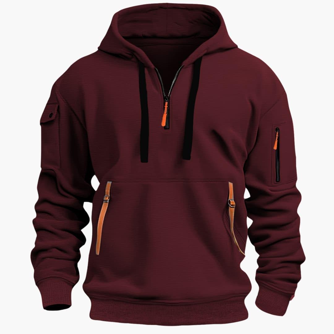 Monroe - Hoodie with Adjustable Hood and Zippered Pockets