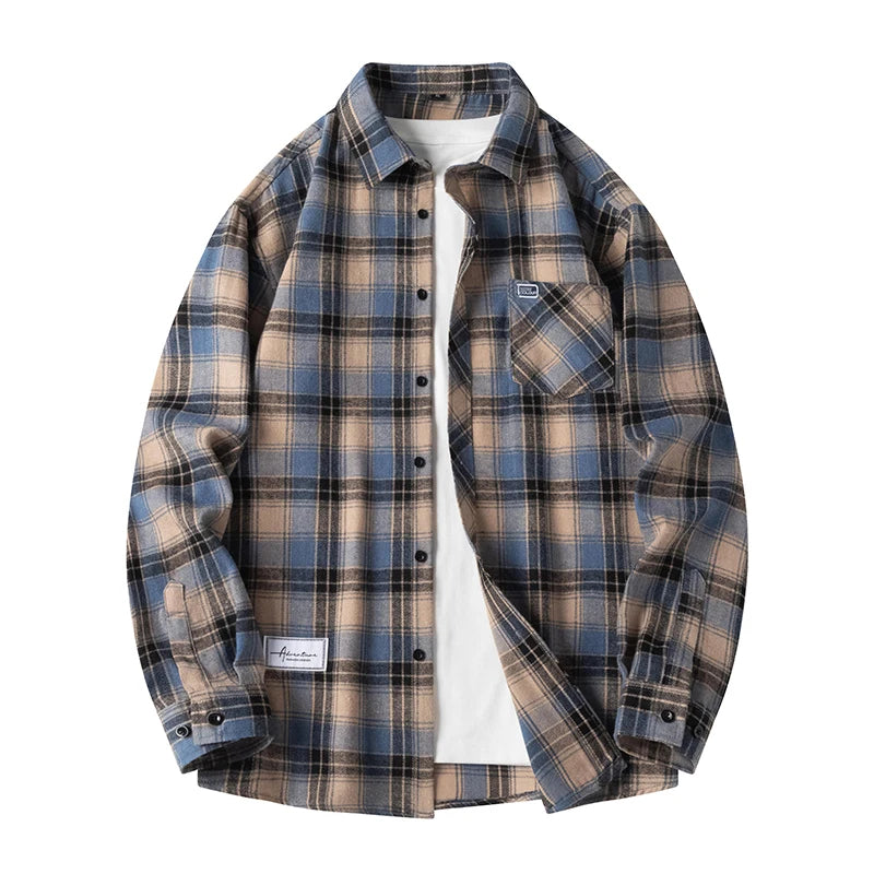 Ivan - Classic Plaid Flannel Shirt Long Sleeve