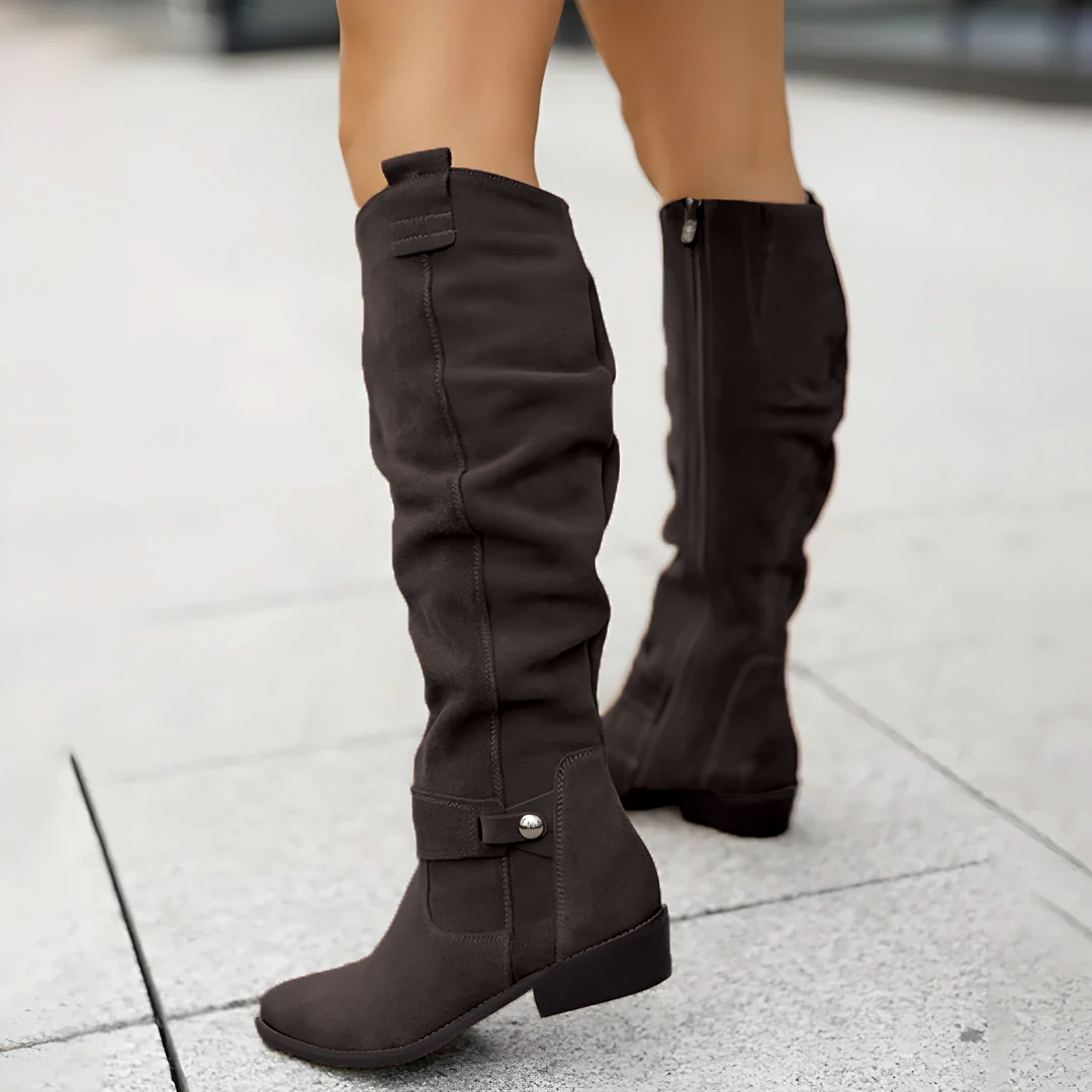 Arden – Knee-High Soft Suede Boots