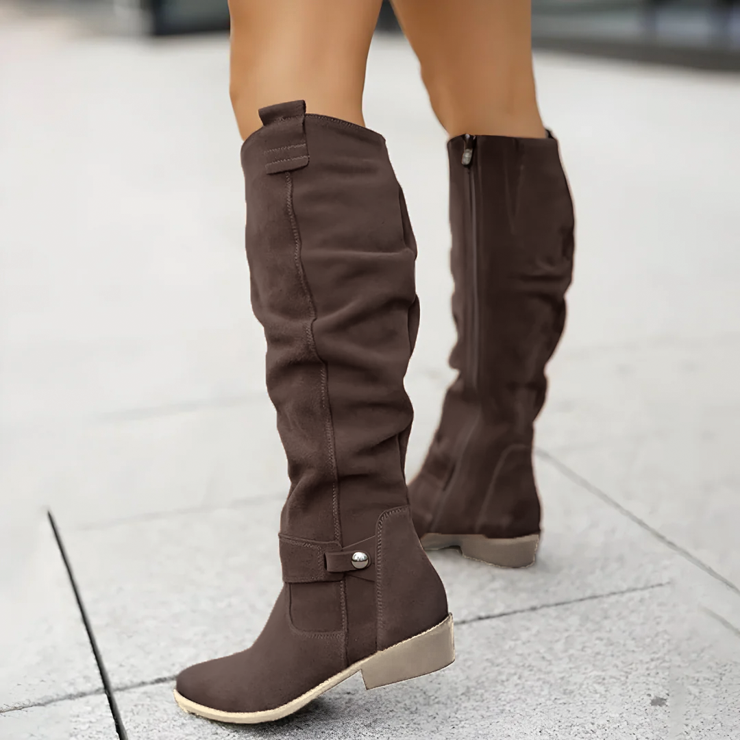Arden – Knee-High Soft Suede Boots