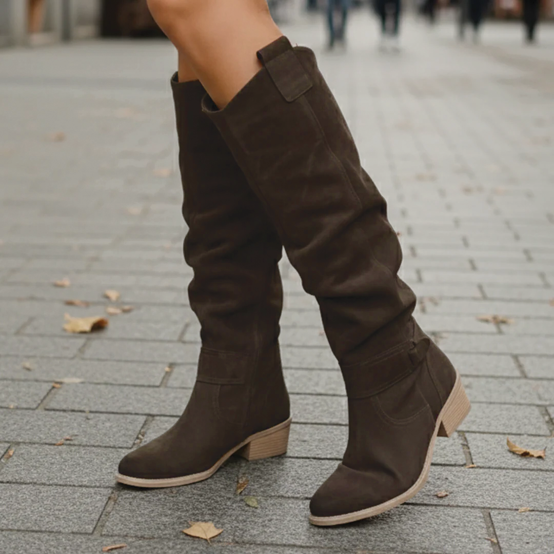 Arden – Knee-High Soft Suede Boots