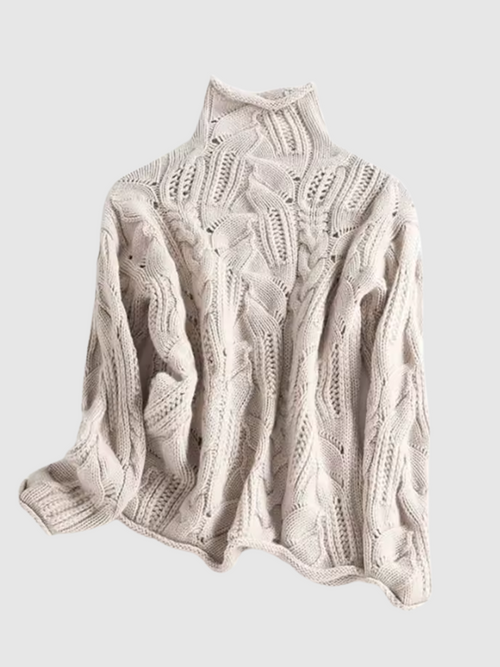 Adeline - Elegant Sweater with Ribbed Trim