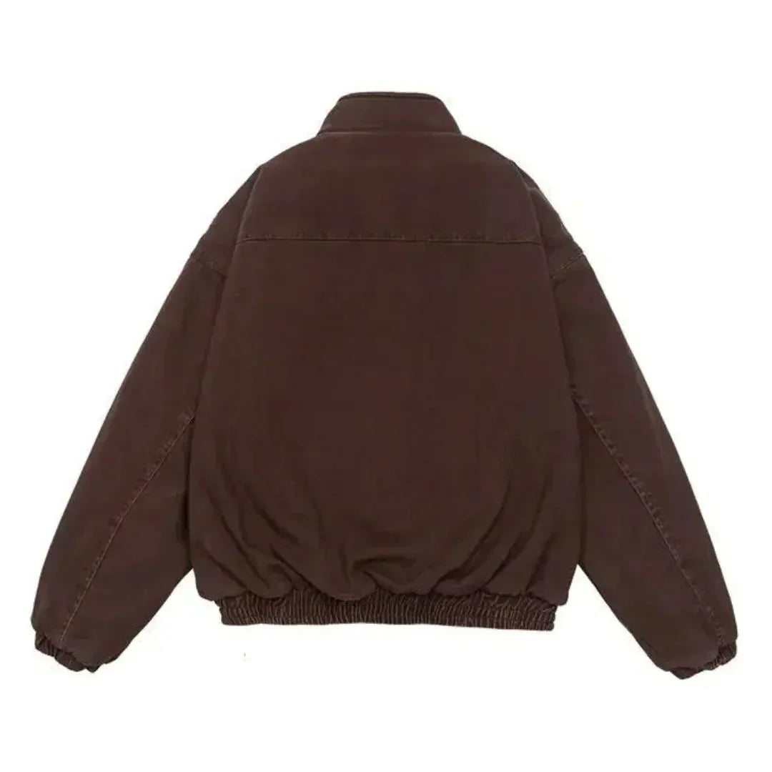 Aaron - Padded Oversized Bomber Jacket Funnel Neck