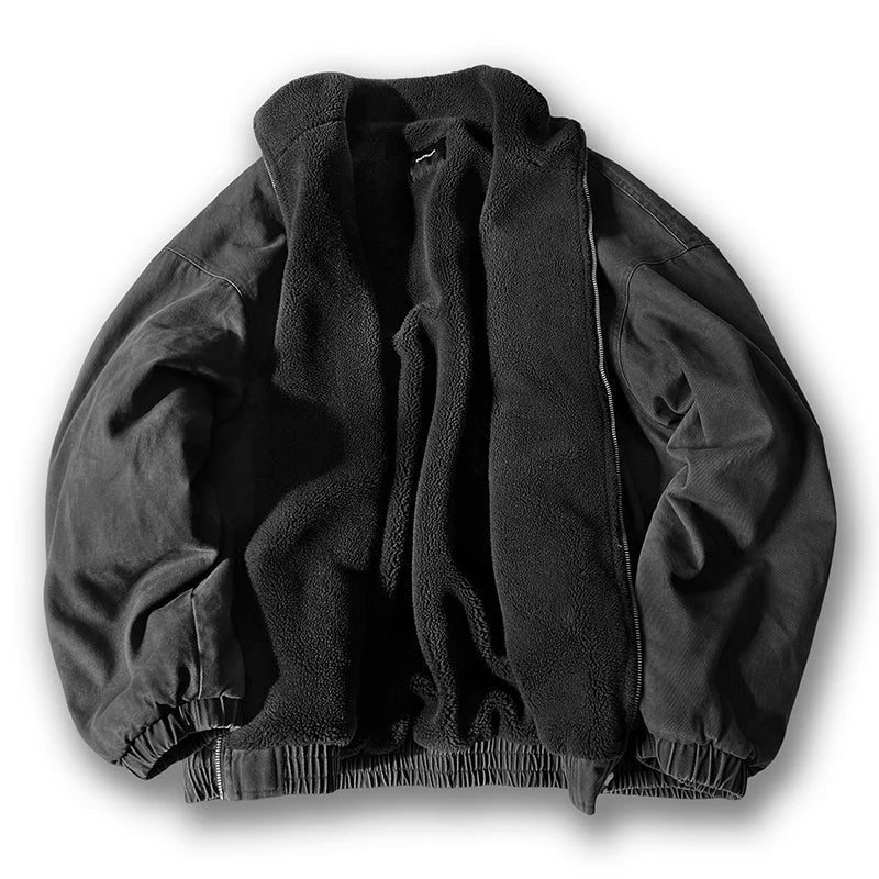Aaron - Padded Oversized Bomber Jacket Funnel Neck