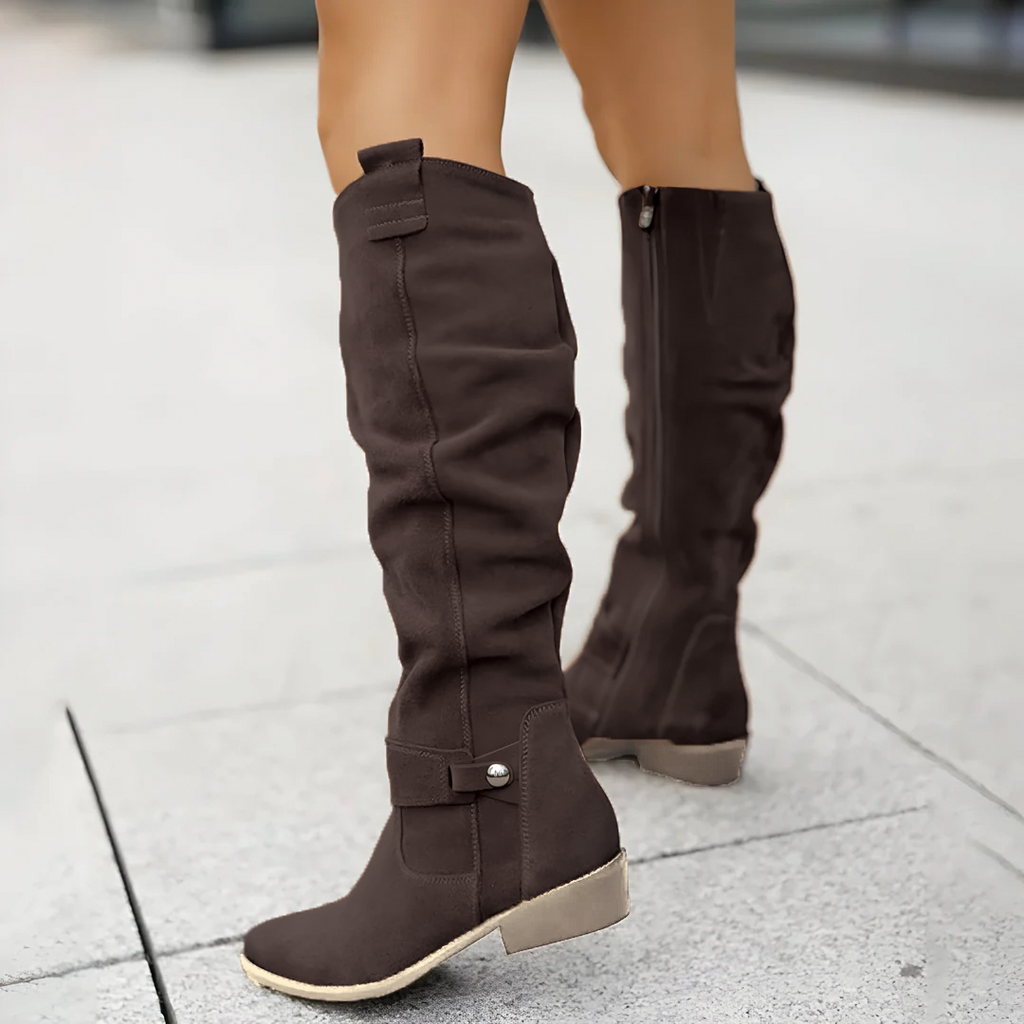 Arden – Knee-High Soft Suede Boots