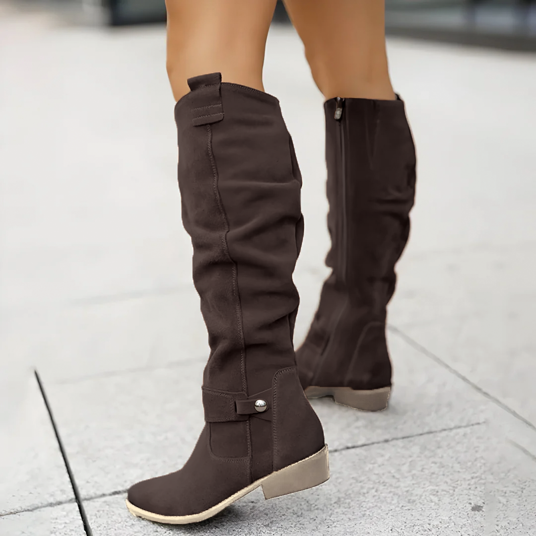 Arden – Knee-High Soft Suede Boots