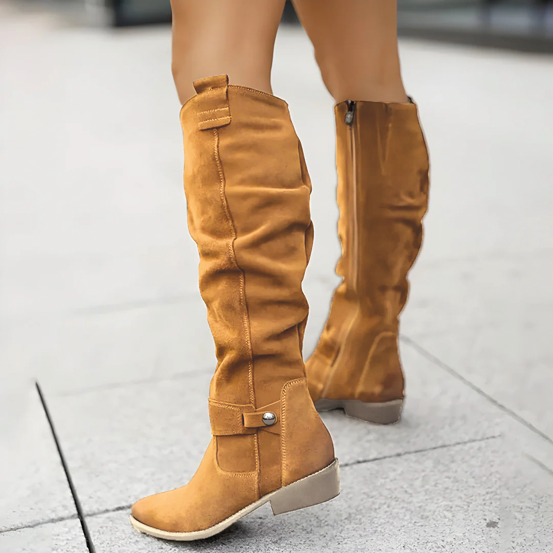 Arden – Knee-High Soft Suede Boots