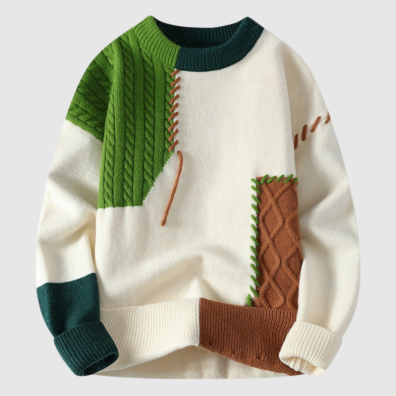 Rocco - Artisanal Sweater Loose Fit Patchwork