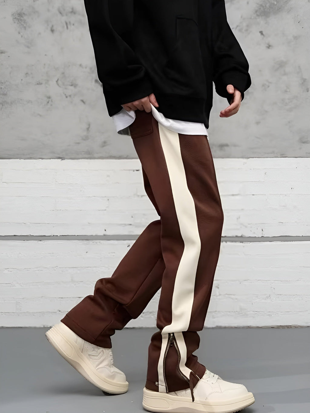 Maverick - Straight Fit Pants with Side Stripe