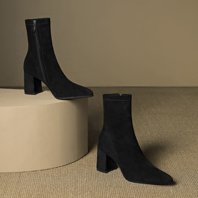 Layla - Ankle Boots Sleek Side Zipper