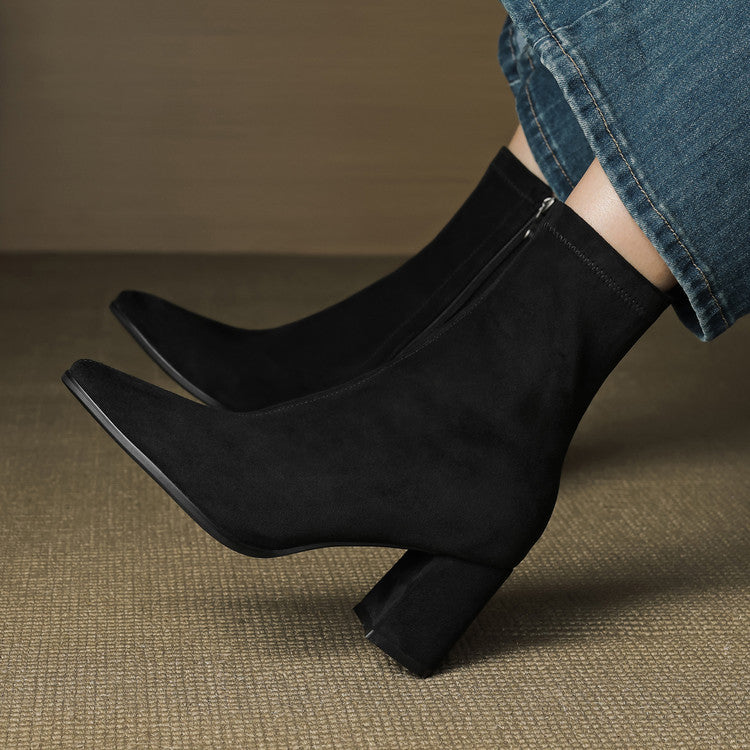 Layla - Ankle Boots Sleek Side Zipper