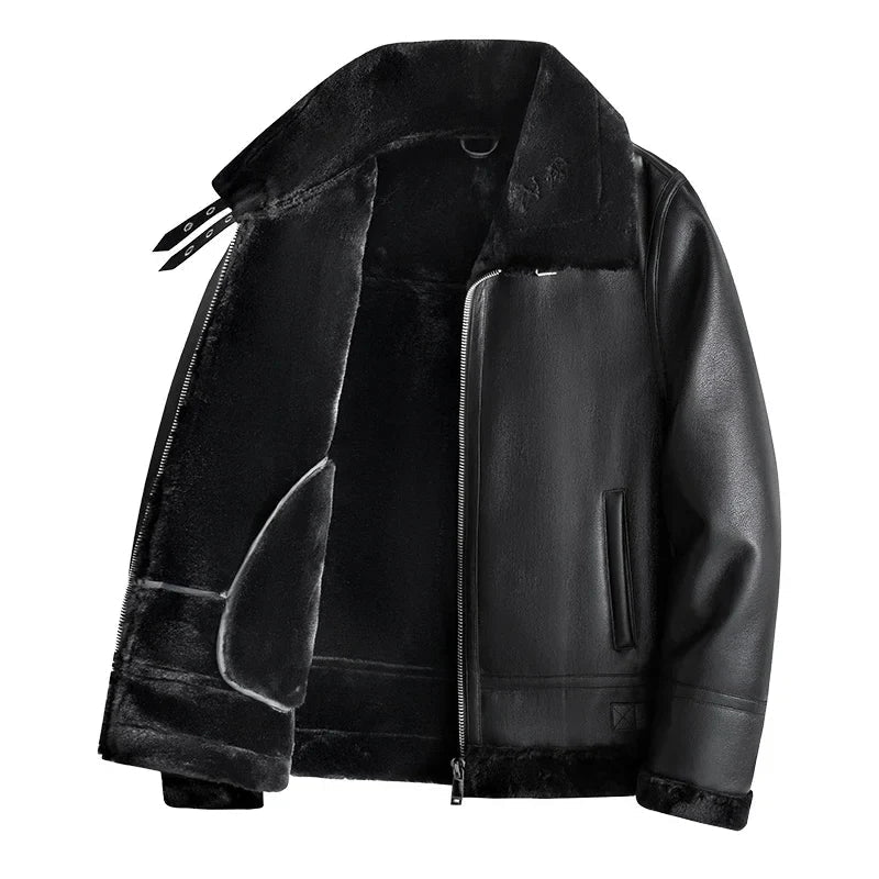 Leo - Aviator Jacket with Plush Lining