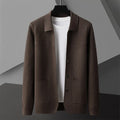 Nash - Ribbed Cardigan with Sharp Collar