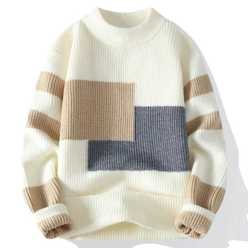 Nico - Knit Sweater High Neck Ribbed