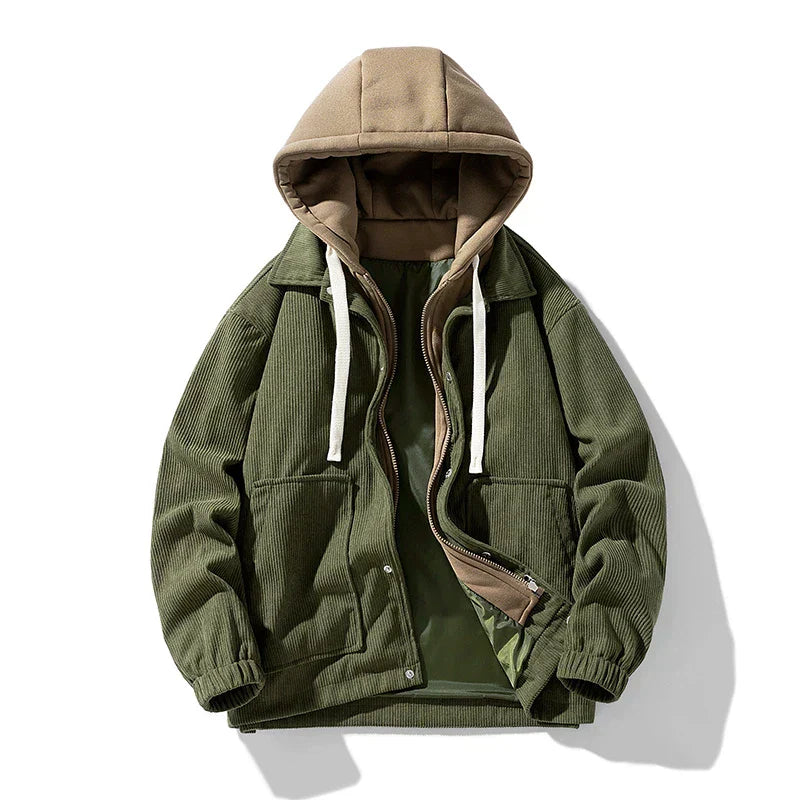 Tristan - Hooded Jacket with Zipper Closure Long Sleeve