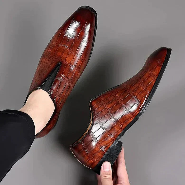 Lincoln - Classic Slip-On Loafers with Stitching