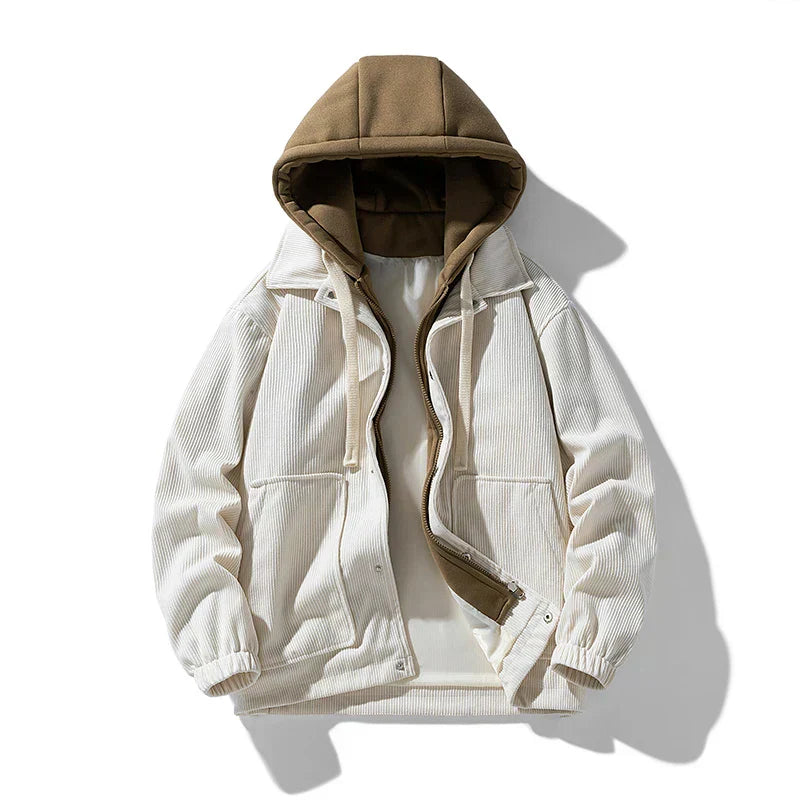 Tristan - Hooded Jacket with Zipper Closure Long Sleeve