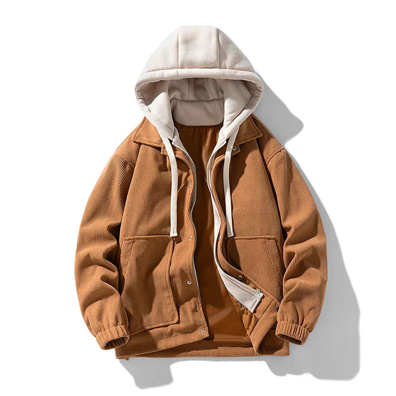 Tristan - Hooded Jacket with Zipper Closure Long Sleeve