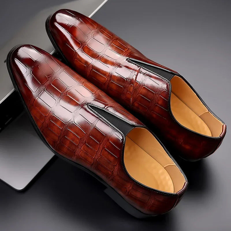 Lincoln - Classic Slip-On Loafers with Stitching