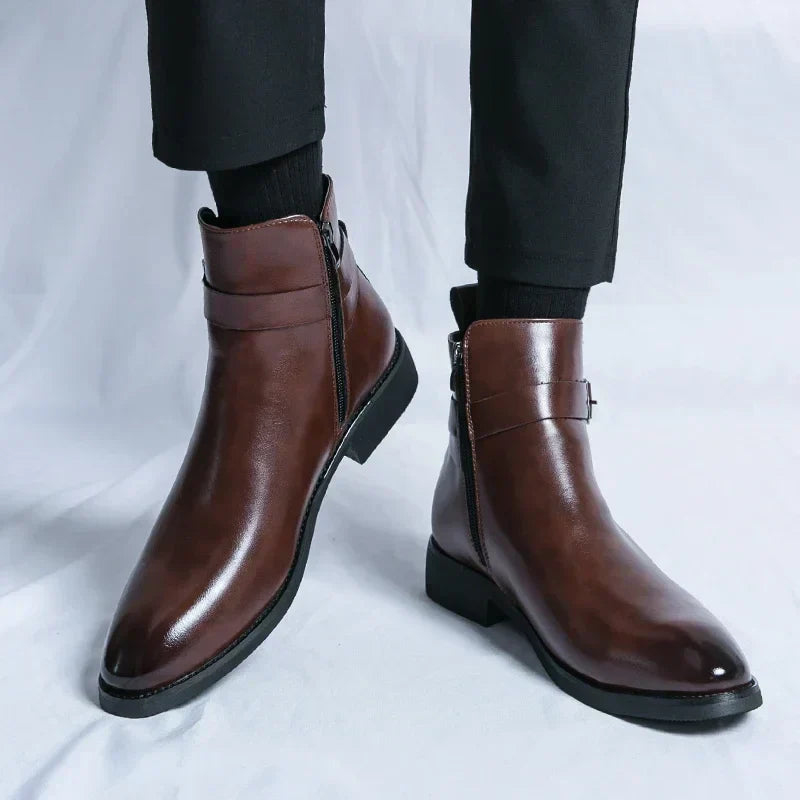 Jaxon - Classic Chelsea Boots with Side Zipper