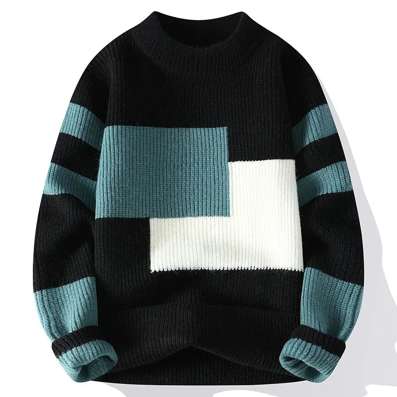 Nico - Knit Sweater High Neck Ribbed