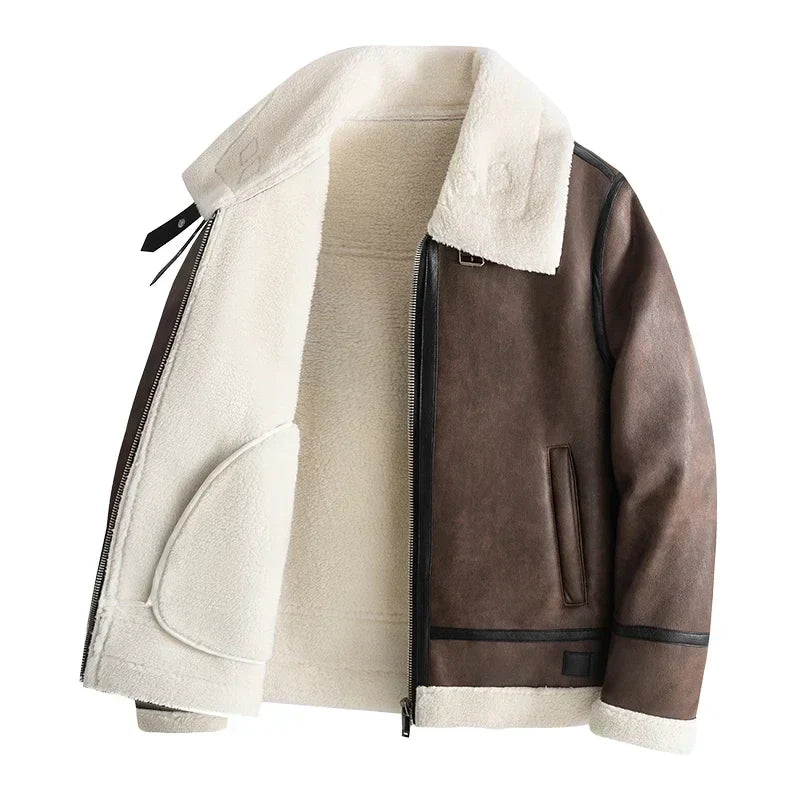 Leo - Aviator Jacket with Plush Lining