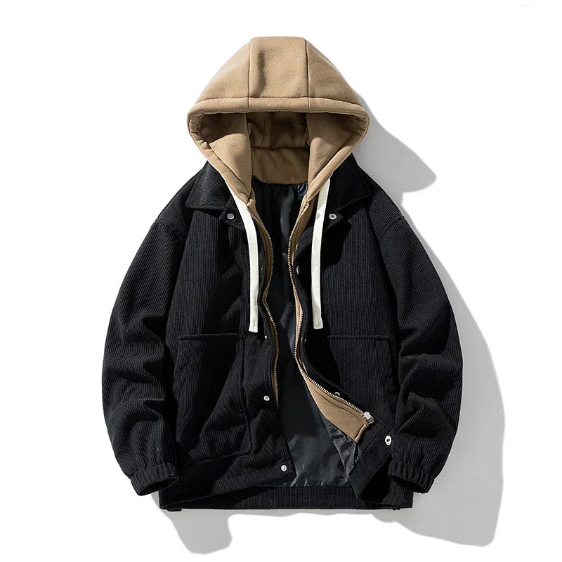 Tristan - Hooded Jacket with Zipper Closure Long Sleeve