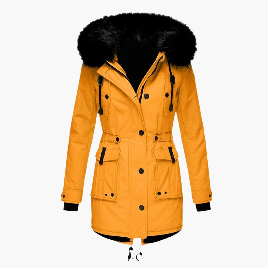 Viola - Fitted Winter Coat with Hood