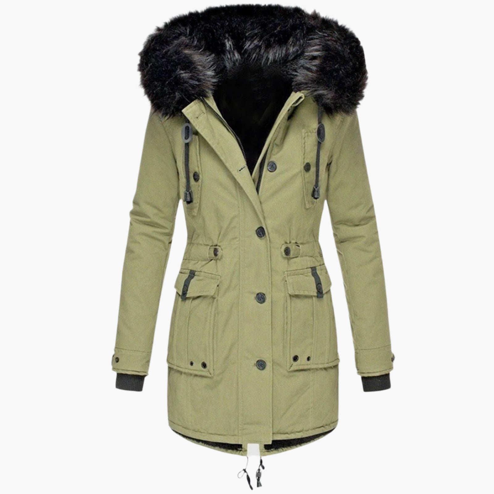 Viola - Fitted Winter Coat with Hood