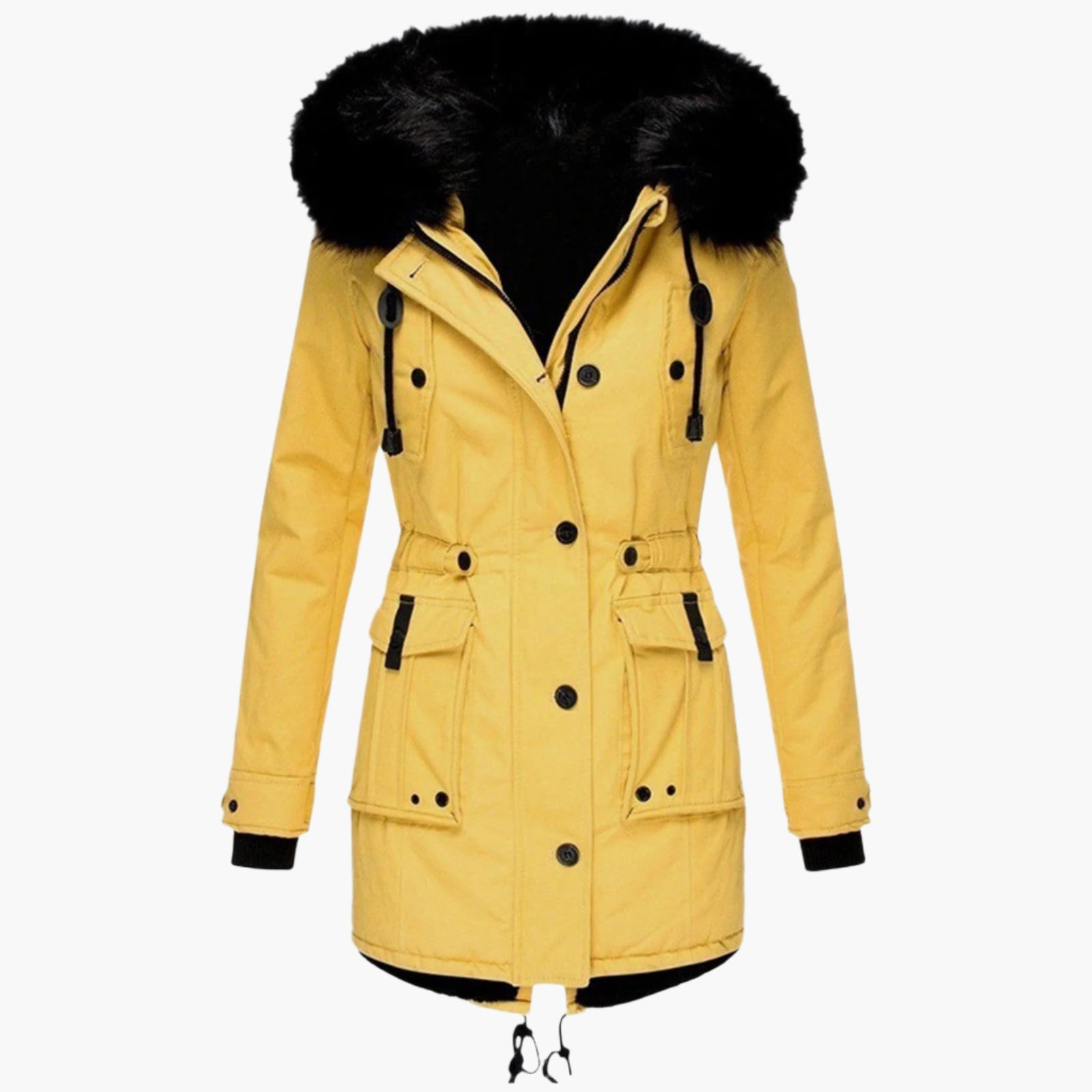 Viola - Fitted Winter Coat with Hood