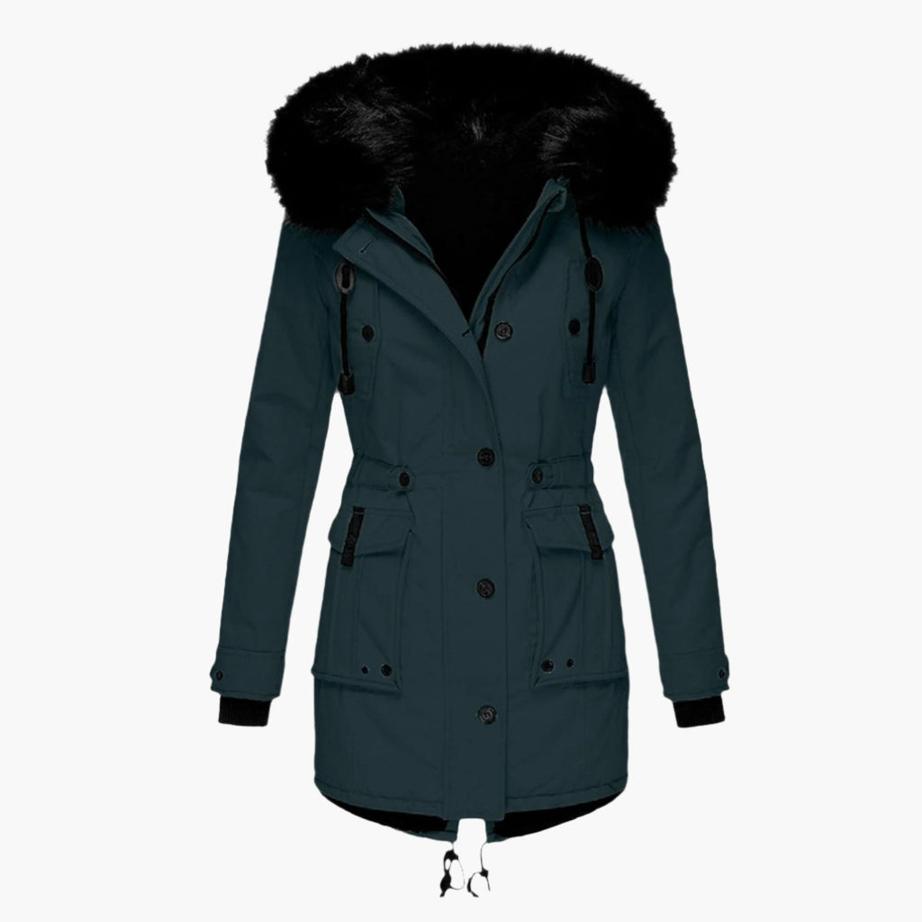 Viola - Fitted Winter Coat with Hood