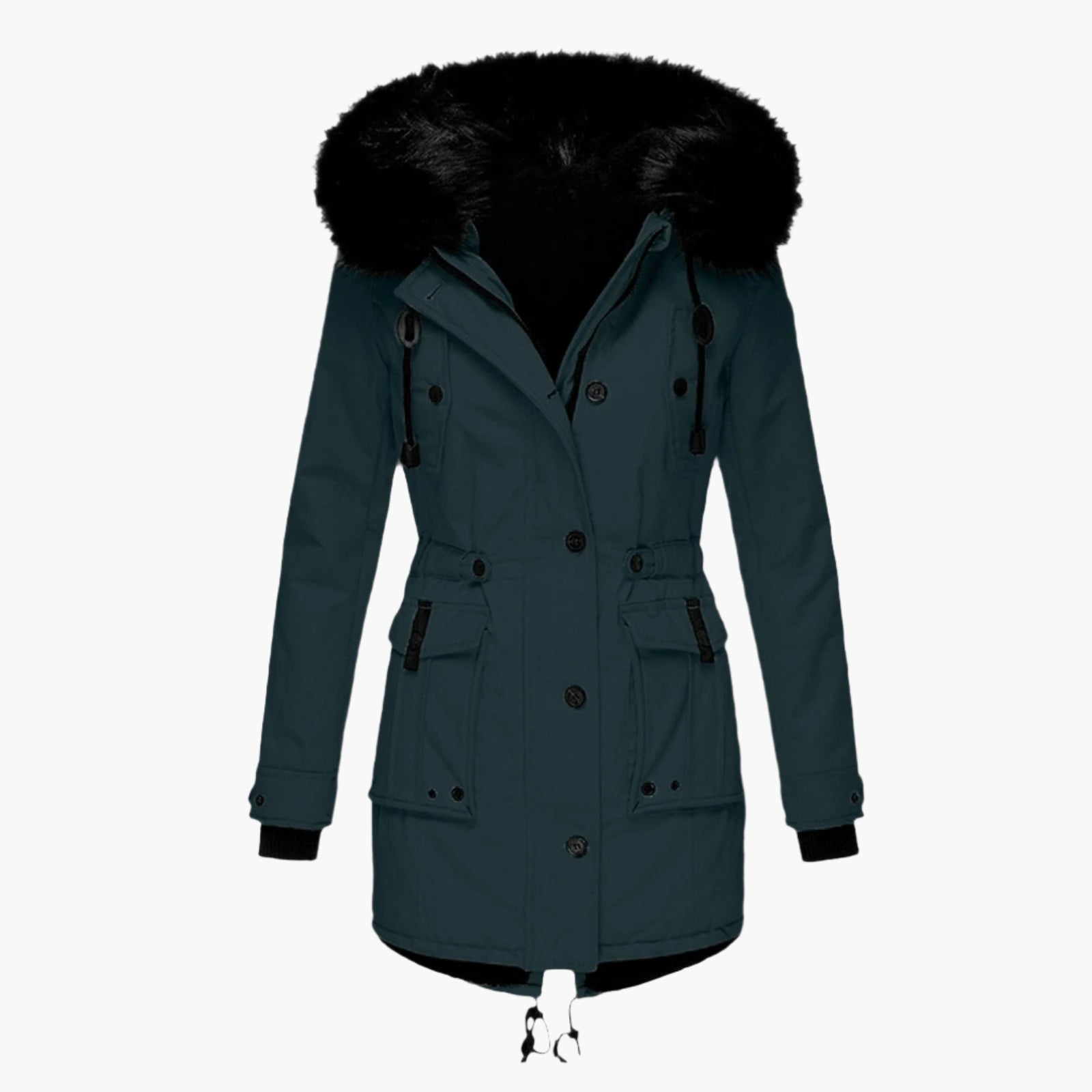Viola - Fitted Winter Coat with Hood