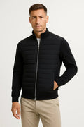Matthew - Quilted Jacket with Knitted Sleeves