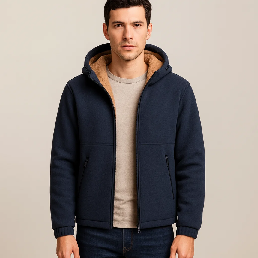 Gabriel - Wool Hoodie Straight Cut Long Sleeve