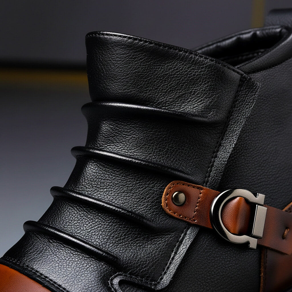 Andrew - Classic Mid-Calf Boots with Stitching