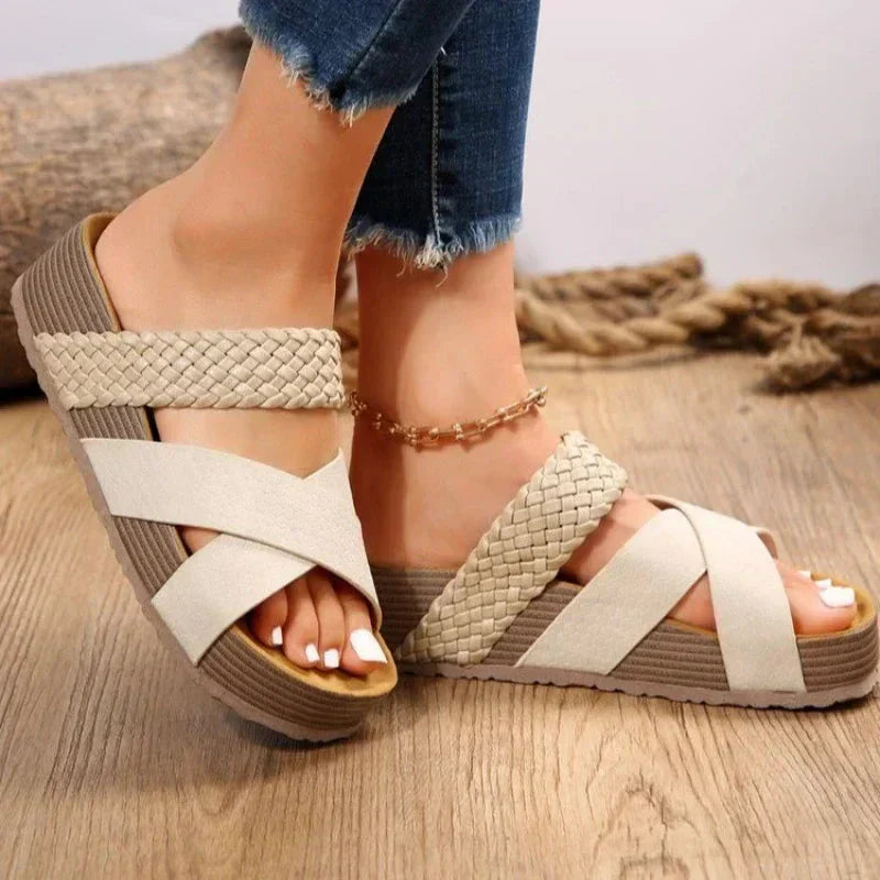 Maribel – Braided Strap Platform Sandals