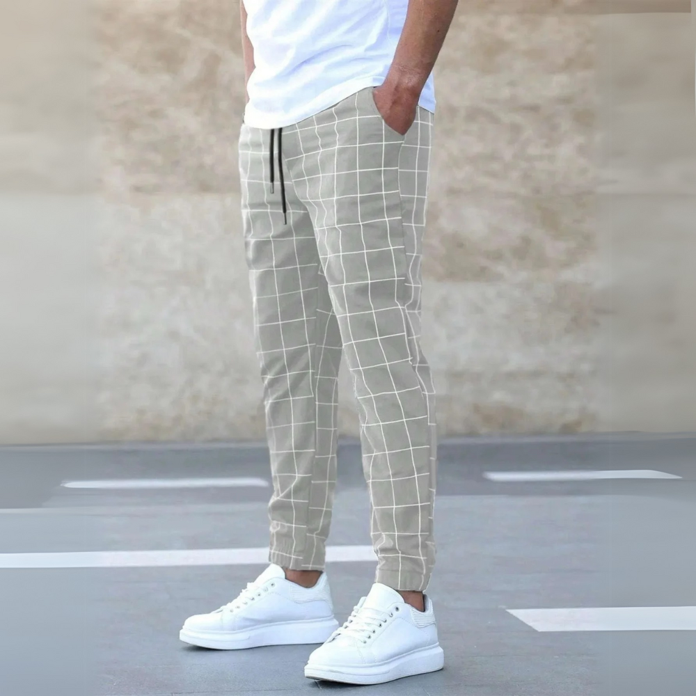 Rafael - Checkered Jogger Pants Tapered Fit